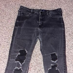 Black high rise super skinny jeans!